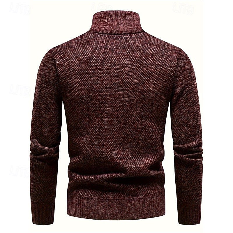 Elliot Textured Knit Quarter Zip Sweater_2