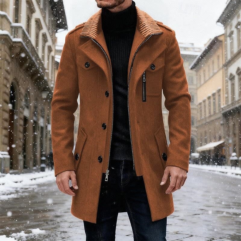 Anthony Tailored Single Breasted Overcoat_5