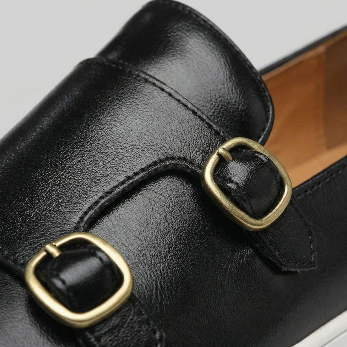 Rowland Faux Leather Double Monk Shoes_8