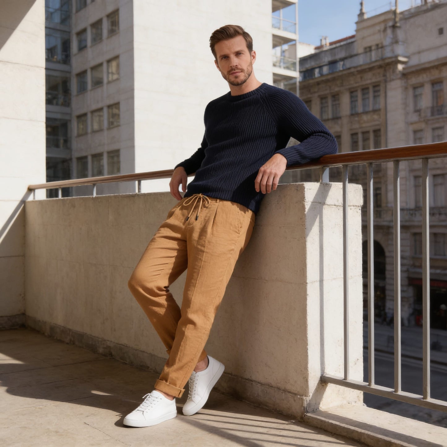 Sinclair Pleated Linen Blend Pants_48