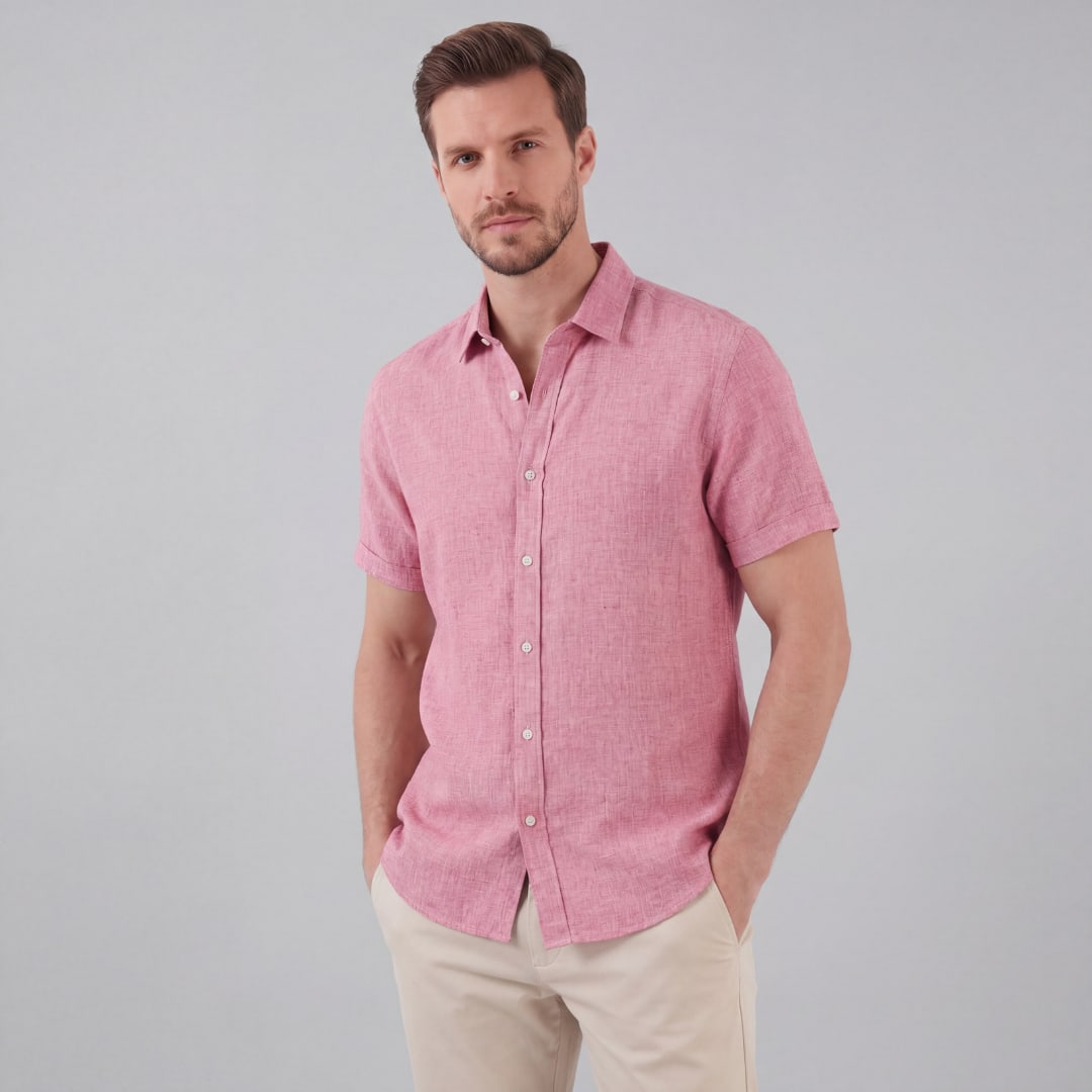 Keaton Linen Blend Short Sleeve Shirt_25