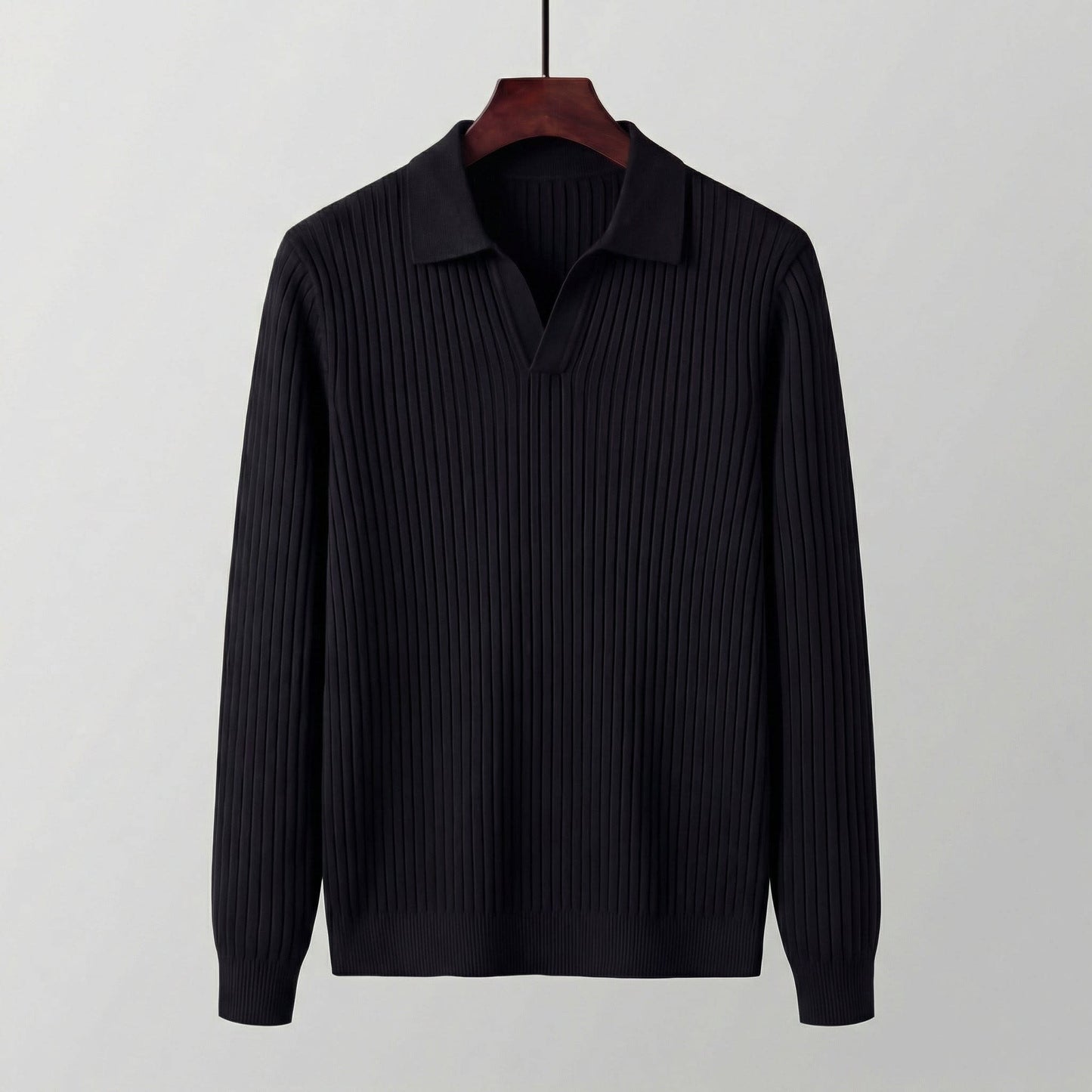 Garrett Ribbed Knit Polo Shirt_10