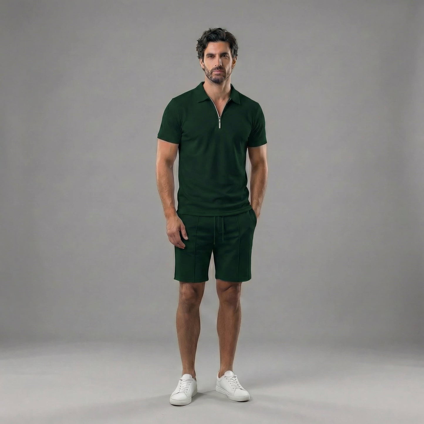 Cruz Quarter Zip Polo and Shorts Set_10