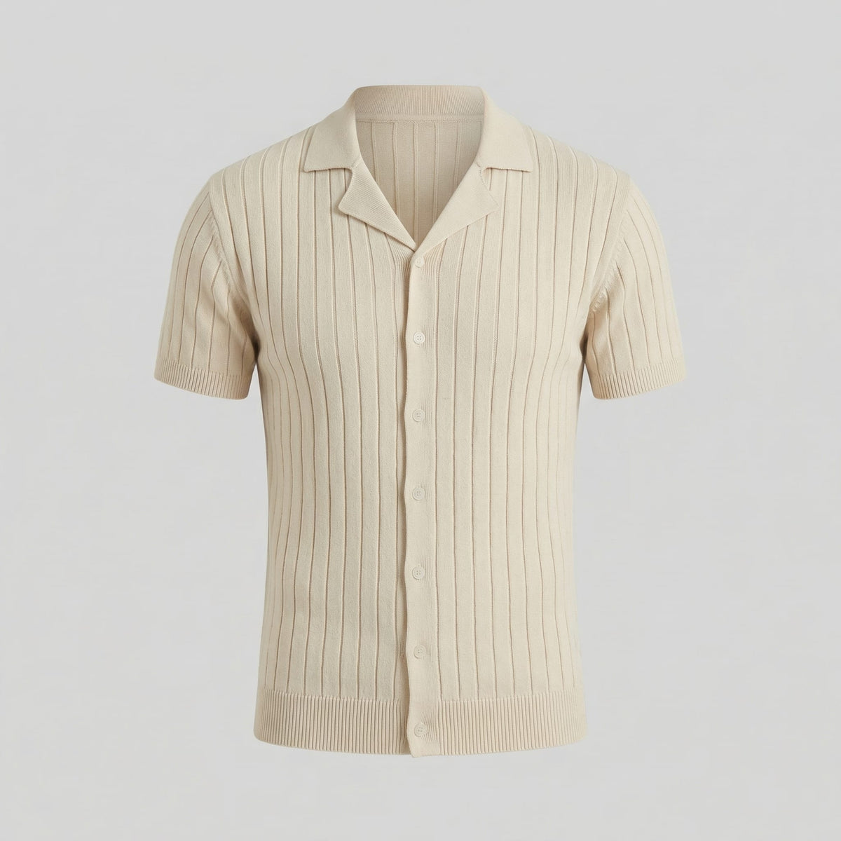 Lucas Ribbed Knit Camp Collar Shirt_5