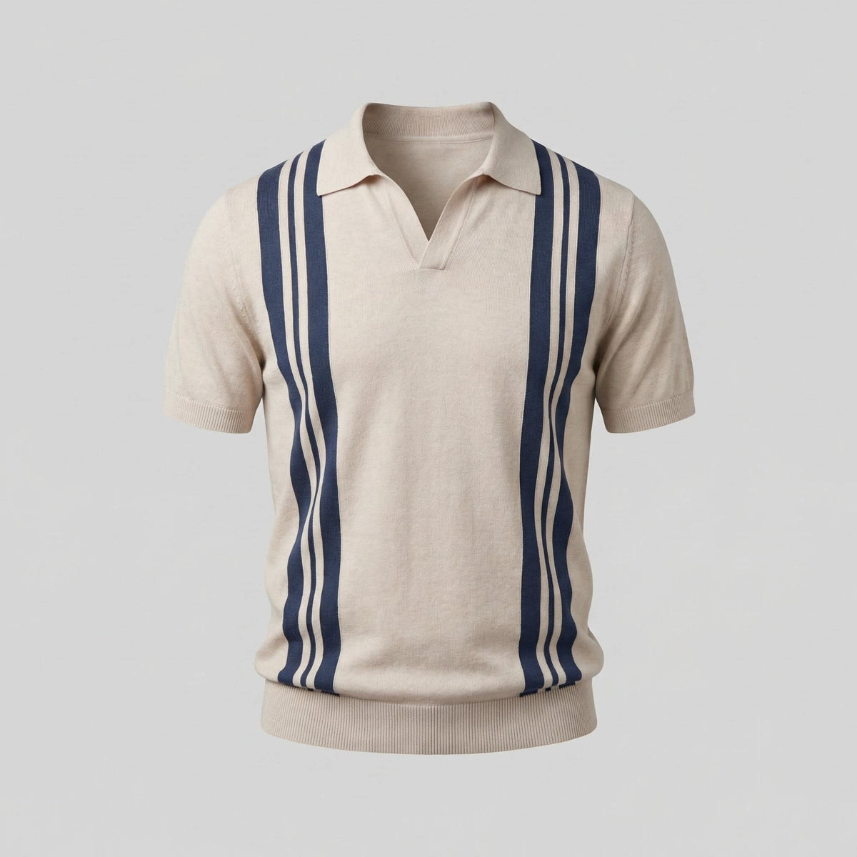 Thatcher Vertical Stripe Knit Polo Shirt_5