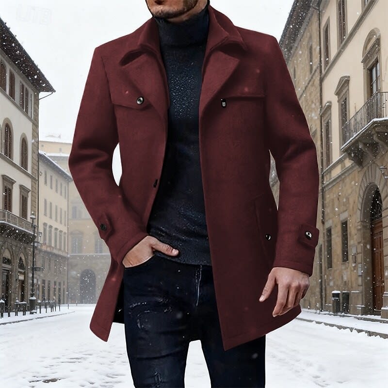 Adam Single Breasted Tailored Overcoat_4
