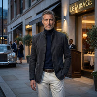 Preston Stand Collar Single Breasted Blazer