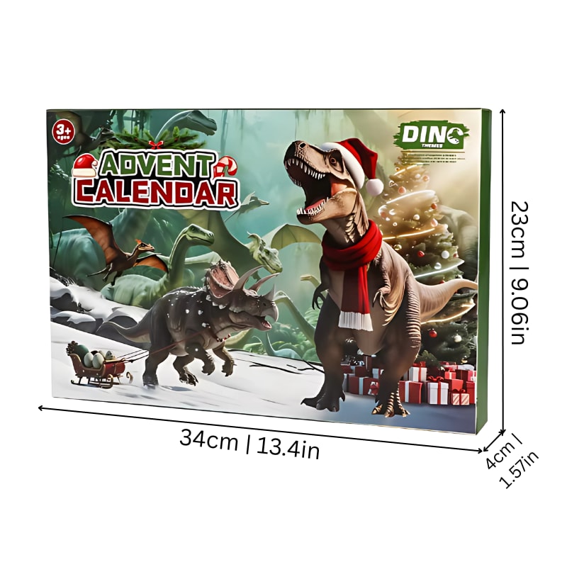 Dinosaur Advent Calendar 2026 with 24 Realistic Dino Figures Holiday Countdown for Kids