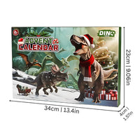 Dinosaur Advent Calendar 2026 with 24 Realistic Dino Figures Holiday Countdown for Kids