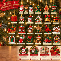 Brick Ornament Advent Calendar 2026 with 24 Buildable Christmas Ornaments Holiday Countdown