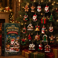 Brick Ornament Advent Calendar 2026 with 24 Buildable Christmas Ornaments Holiday Countdown