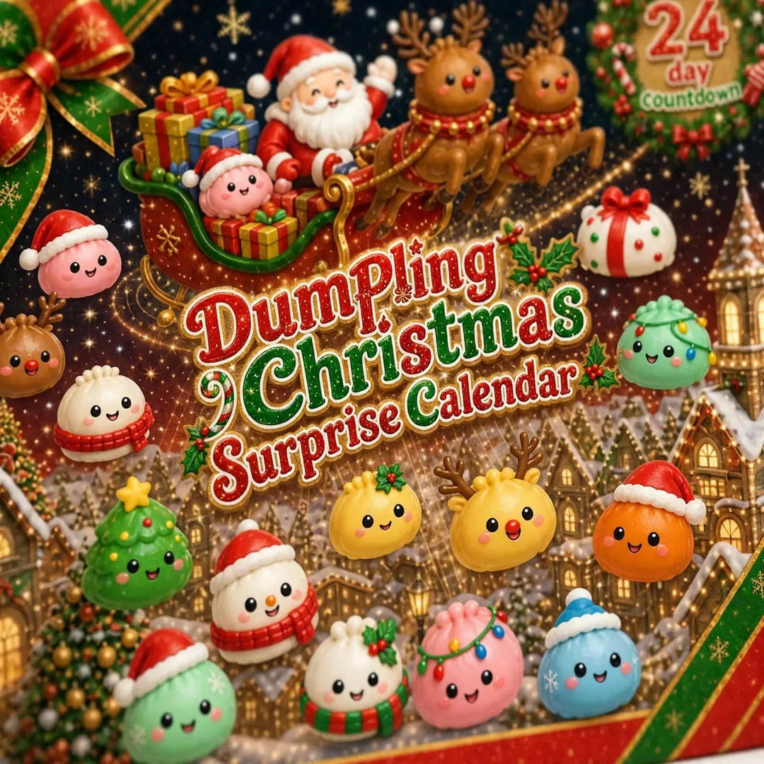 Squishy Dumpling Advent Calendar 2026 with 24 Soft Christmas Figures Holiday Countdown for Kids