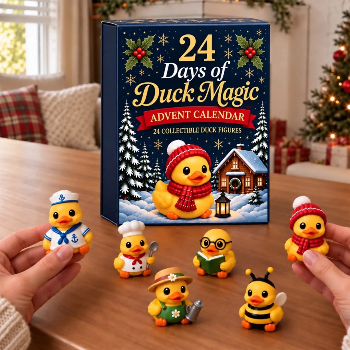Duck Advent Calendar 2026 with 24 Costumed Duck Figures Holiday Countdown_4