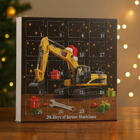 Construction Vehicle Advent Calendar 2026 with 24 Truck Ornaments Holiday Countdown for Kids