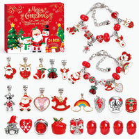 Charm Bracelet Advent Calendar 2026 with 22 Christmas Charms and 2 Bracelets Holiday Countdown Jewelry Gift