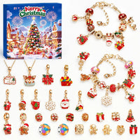 Charm Bracelet Advent Calendar 2026 with 22 Christmas Charms and 2 Bracelets Holiday Countdown Jewelry Gift