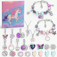 Charm Bracelet Advent Calendar 2026 with 22 Christmas Charms and 2 Bracelets Holiday Countdown Jewelry Gift