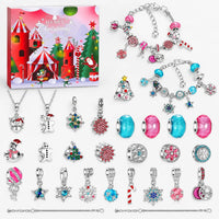 Charm Bracelet Advent Calendar 2026 with 22 Christmas Charms and 2 Bracelets Holiday Countdown Jewelry Gift