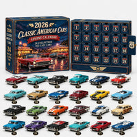 Car Advent Calendar 2026 with 24 Diecast Model Vehicles Holiday Countdown Gift for Car Lovers