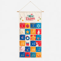 Hanging Advent Calendar 2026 with 24 Fillable Fabric Pockets Holiday Countdown Reusable