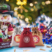 Reusable Advent Calendar 2026 with 24 Numbered Bags and Hanging Cord Holiday Countdown