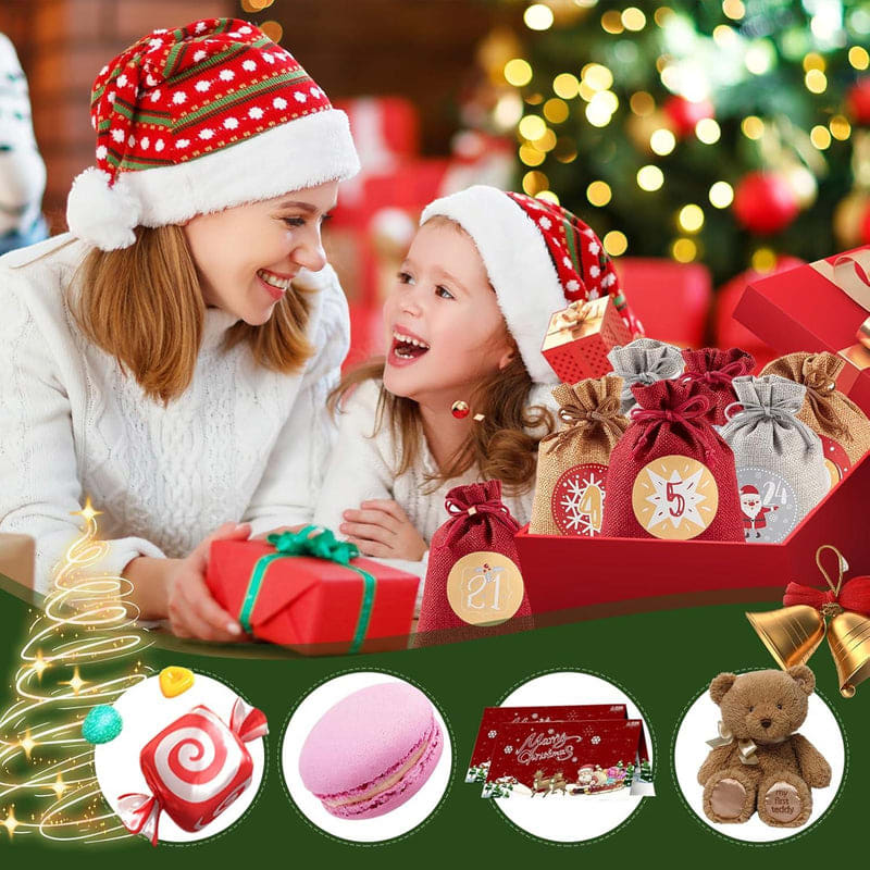 Reusable Advent Calendar 2026 with 24 Numbered Bags and Hanging Cord Holiday Countdown_4