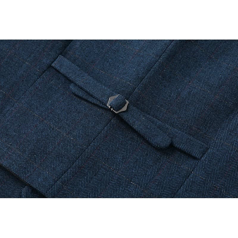 Brett Single Breasted Herringbone Vest_11