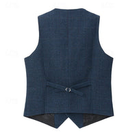 Brett Single Breasted Herringbone Vest