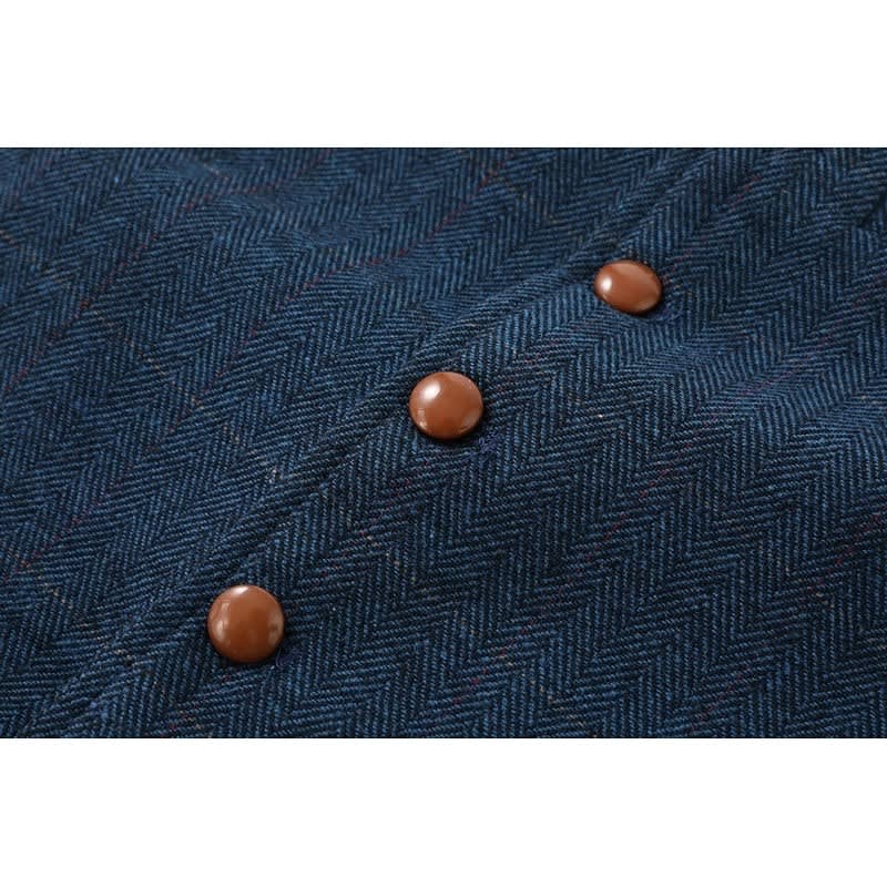 Brett Single Breasted Herringbone Vest_9