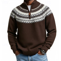 Graham Fair Isle Quarter Zip Sweater