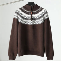 Graham Fair Isle Quarter Zip Sweater