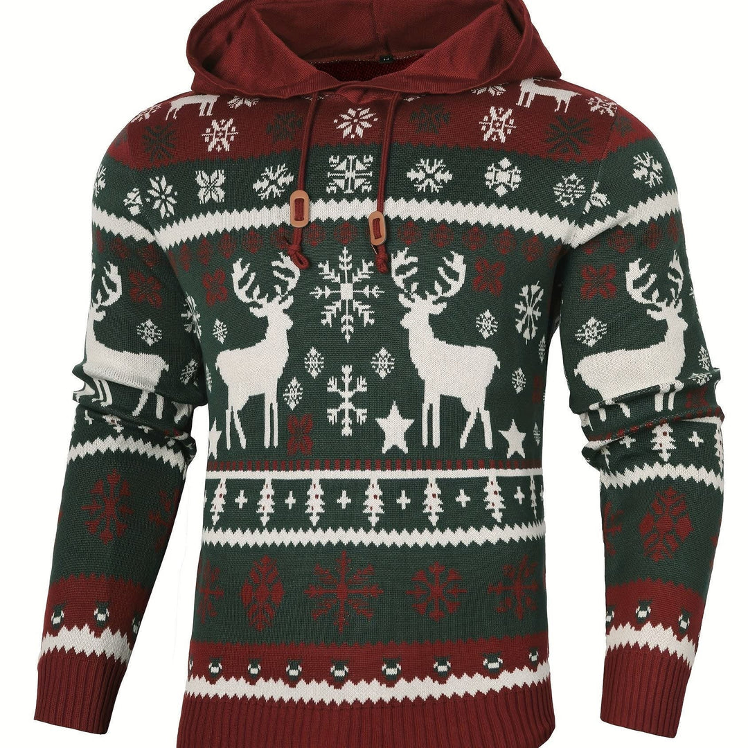 Simon Reindeer Hooded Christmas Sweater