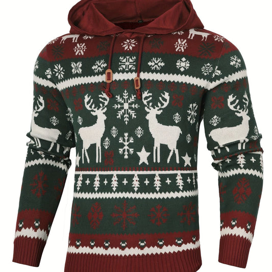 Simon Reindeer Hooded Christmas Sweater_1