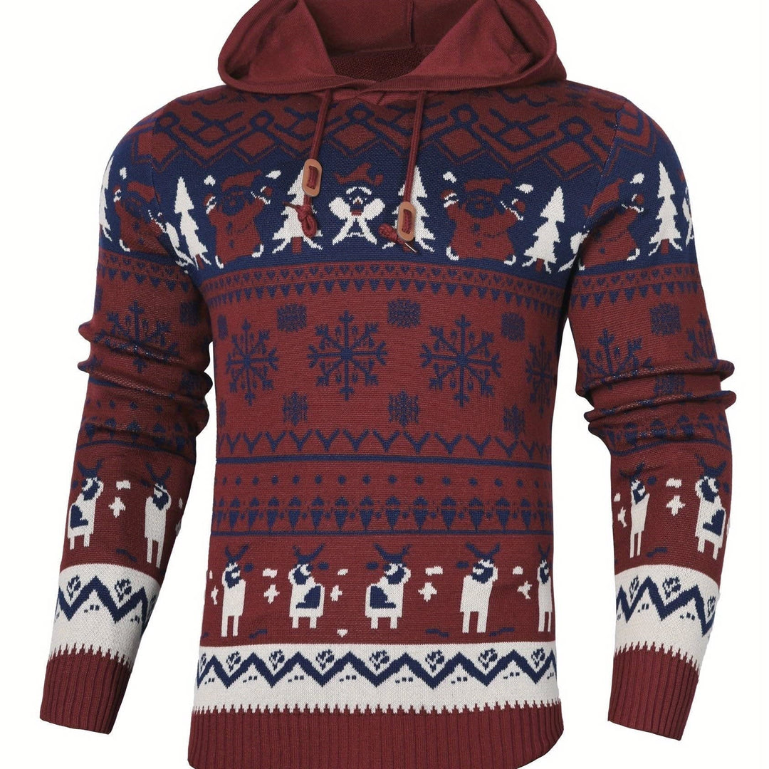 Simon Reindeer Hooded Christmas Sweater