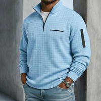 Marcus Waffle Texture Quarter Zip Pullover
