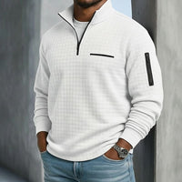 Marcus Waffle Texture Quarter Zip Pullover