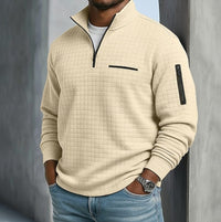 Marcus Waffle Texture Quarter Zip Pullover