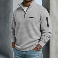 Marcus Waffle Texture Quarter Zip Pullover
