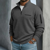 Marcus Waffle Texture Quarter Zip Pullover
