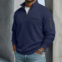 Marcus Waffle Texture Quarter Zip Pullover