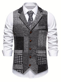 Charlie Patchwork Herringbone Vest
