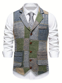Charlie Patchwork Herringbone Vest