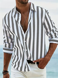 Eli Striped Relaxed Fit Long Sleeve Shirt