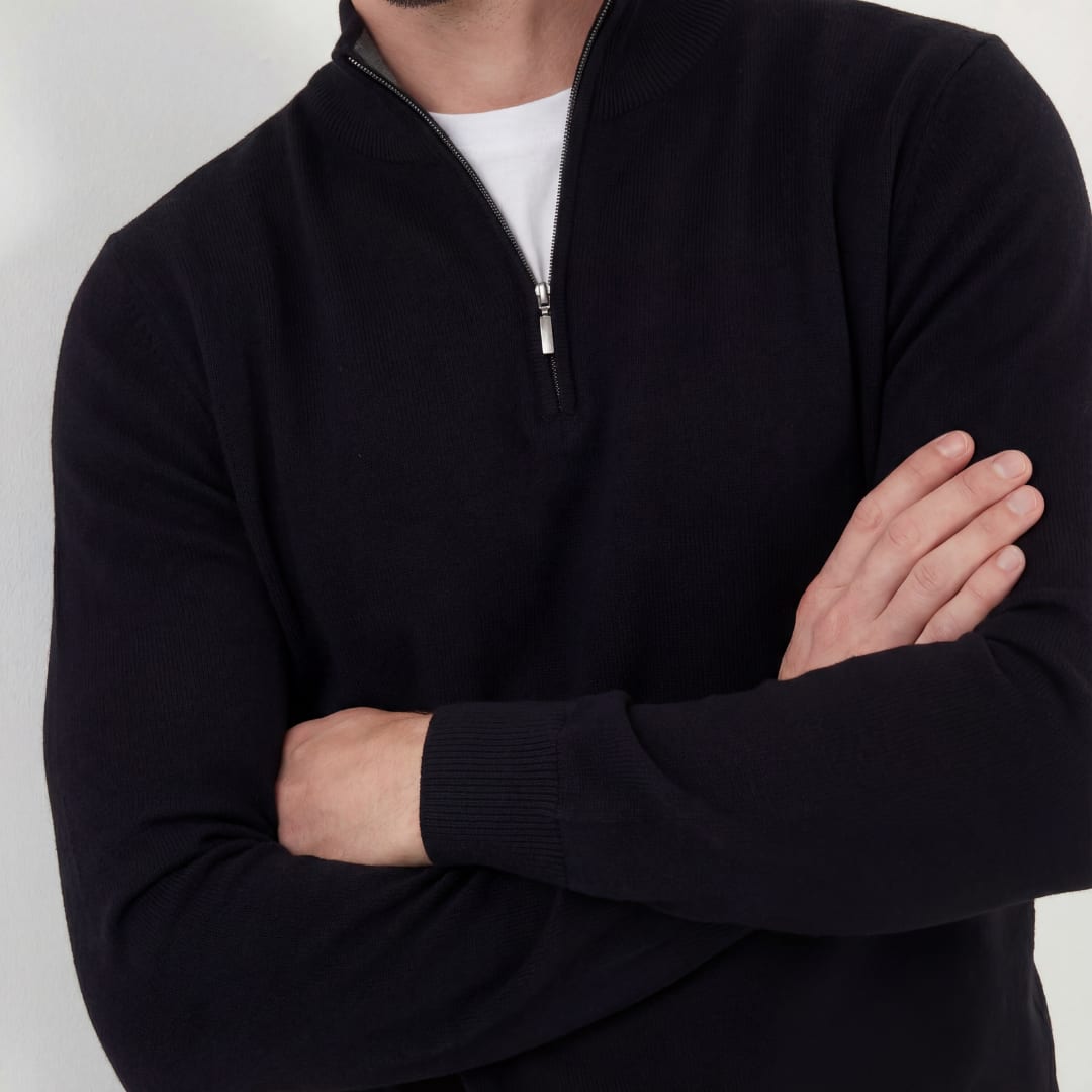 Merrick Funnel Neck Half Zip Sweater