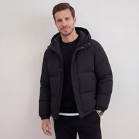 Lockwood Black Hooded Puffer Jacket