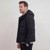 Lockwood Black Hooded Puffer Jacket