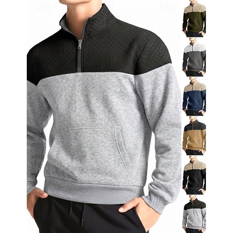 Cooper Color Block Quarter Zip Sweatshirt