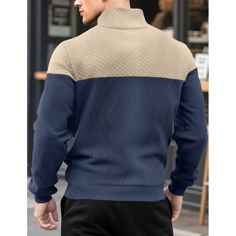 Cooper Color Block Quarter Zip Sweatshirt