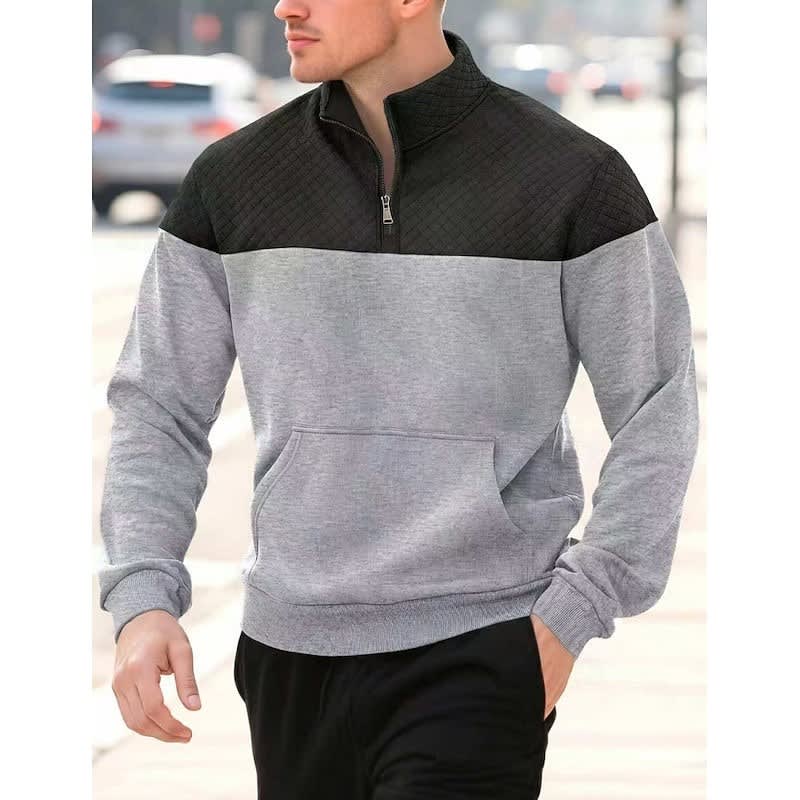 Cooper Color Block Quarter Zip Sweatshirt