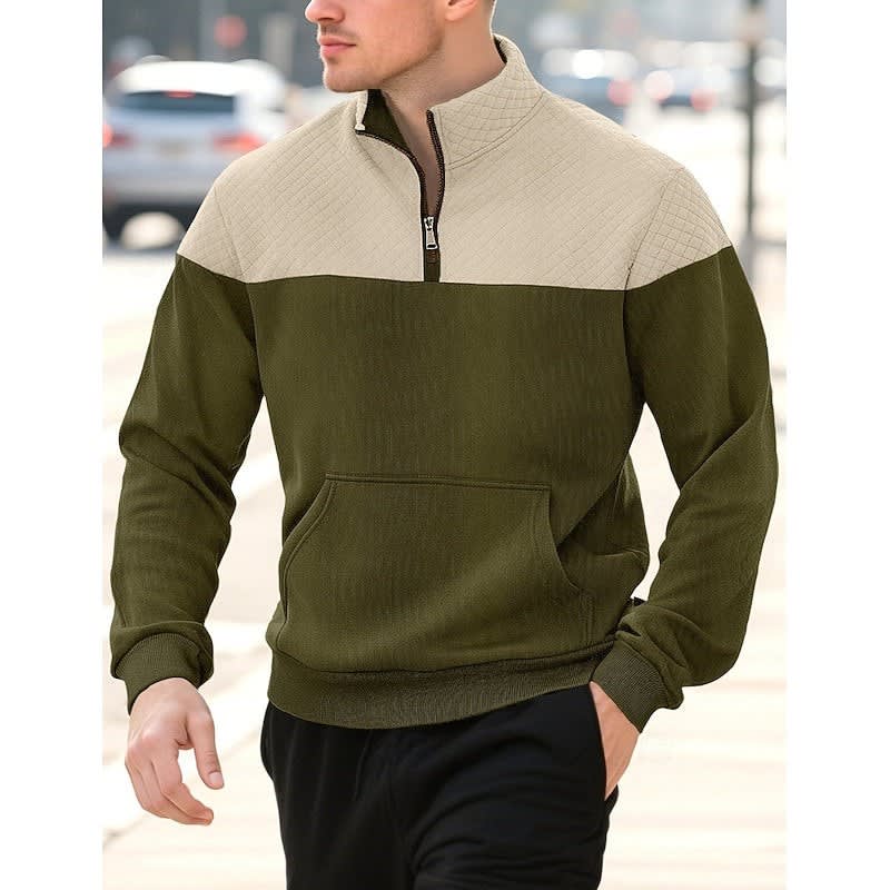 Cooper Color Block Quarter Zip Sweatshirt_4